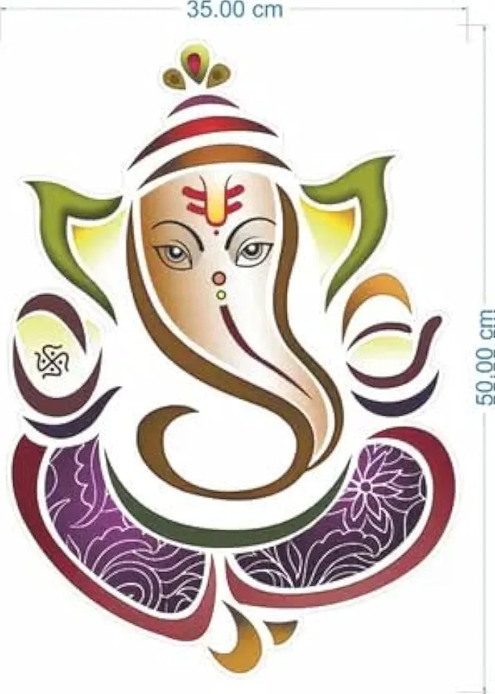 Rangoli White Glossy Vinyl Wall Sticker Premium Self-Adhesive Waterproof Parent-14 Design-18