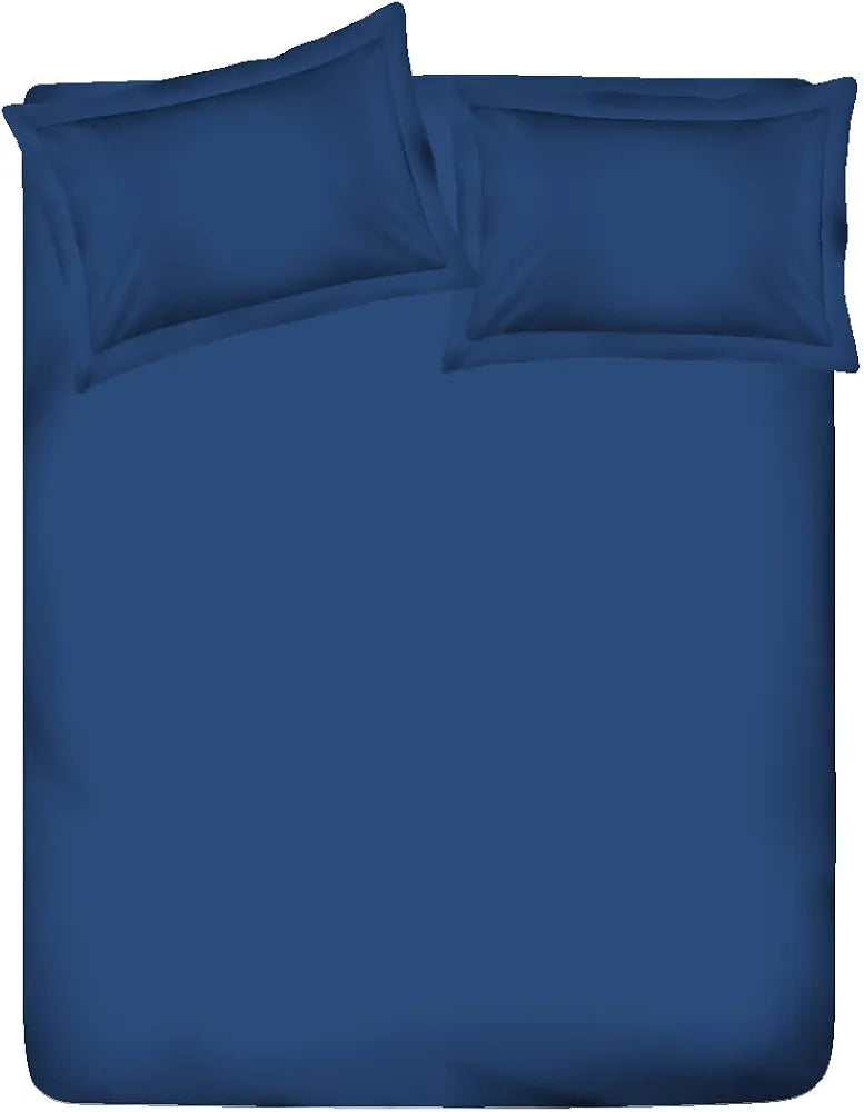 Layers Be Bold Cotton Bedsheet Set for All Seasons Lightweight 140 TC King Size Navy Blue