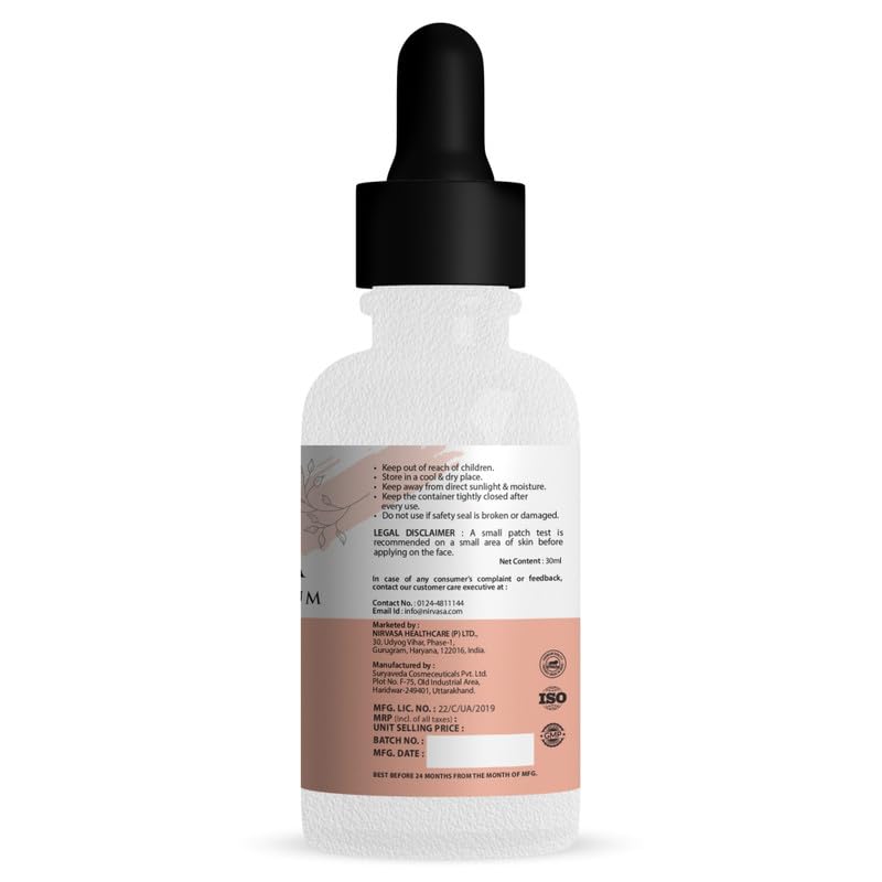 Nirvasa AHA + BHA Exfoliating Serum (30ml) | 10% AHA, 2% BHA & Lime Pearl | Removes Dead Skin Cells, Refines Pores, Improves Texture & Brightens | Silicon-Free, Paraben-Free & Cruelty-Free