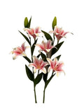 Decor Artificial Lily Flower Bunch Long Stem Perfect Vase/Pot Decoration Set Of 3 Stems