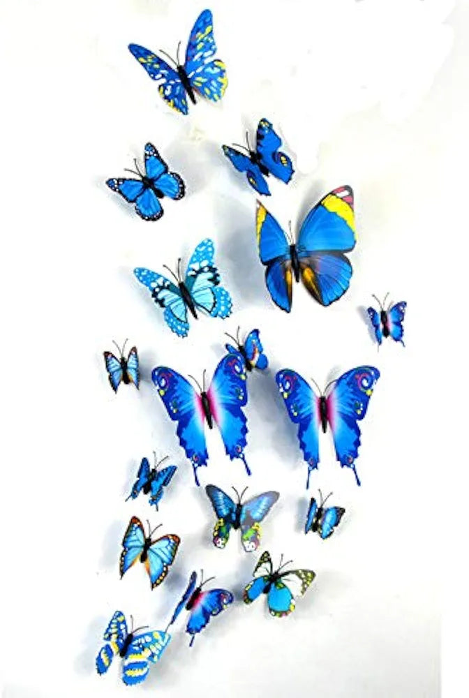 Rangoli Butterfly Wall Stick or Magnet Self Adhesive Removable PVC Design-13