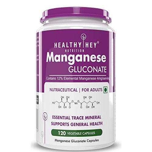 HealthyHey Manganese Gluconate - 120 Capsules