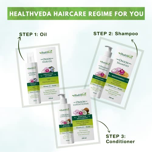 Health Veda Organics Onion Shampoo For Hair Repair  - 300 ml