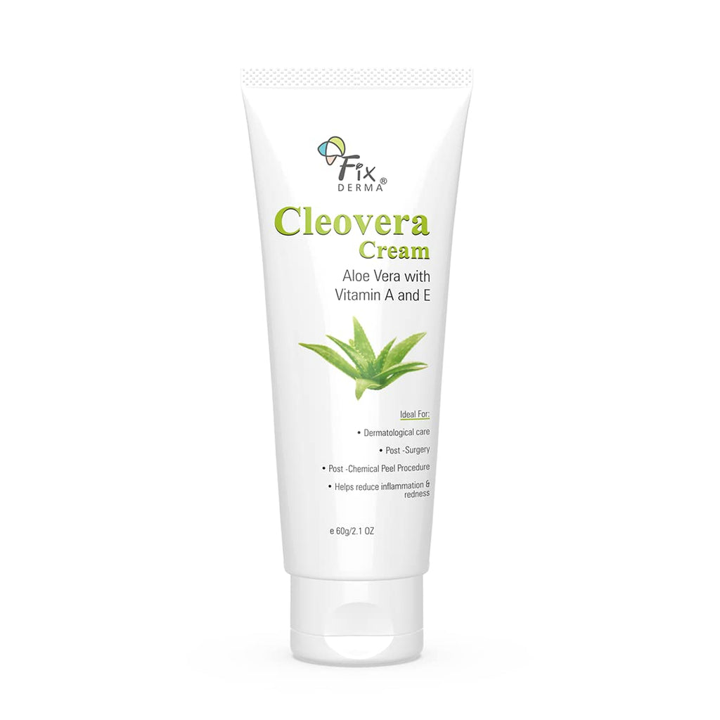 Fixderma Cleovera cream Skin moisturizer with Aloe vera, reduces inflammation & redness, soothing & hydrating cream after shaving Paraben free-60gm