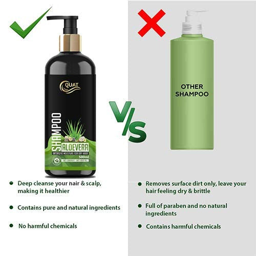 Quat Natural Aloevera Silky & Stronger Hair Shampoo - 500 ml
