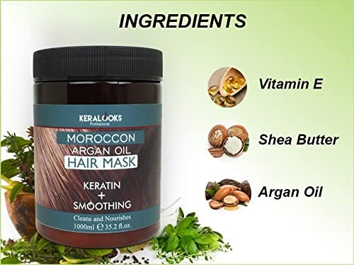 Keralooks Professional Moroccon Argan Hair Mask - 1000 ml