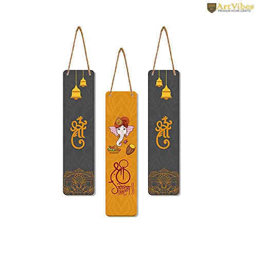 Designer Wooden Wall Hanging (WH_8109N) Set of 3