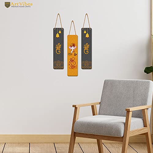 Designer Wooden Wall Hanging (WH_8109N) Set of 3