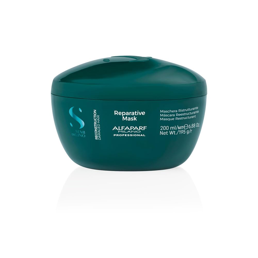 Alfaparf Milano Reparative Mask for Damaged Hair, Damage Hairfall Repair, Safe on Color, Bleach Leave-In Repair Hair Treated Hair, Repairs Bonds & Fiber - Sulfate, Paraben and Paraffin Free - Vegan Formula 200ML.