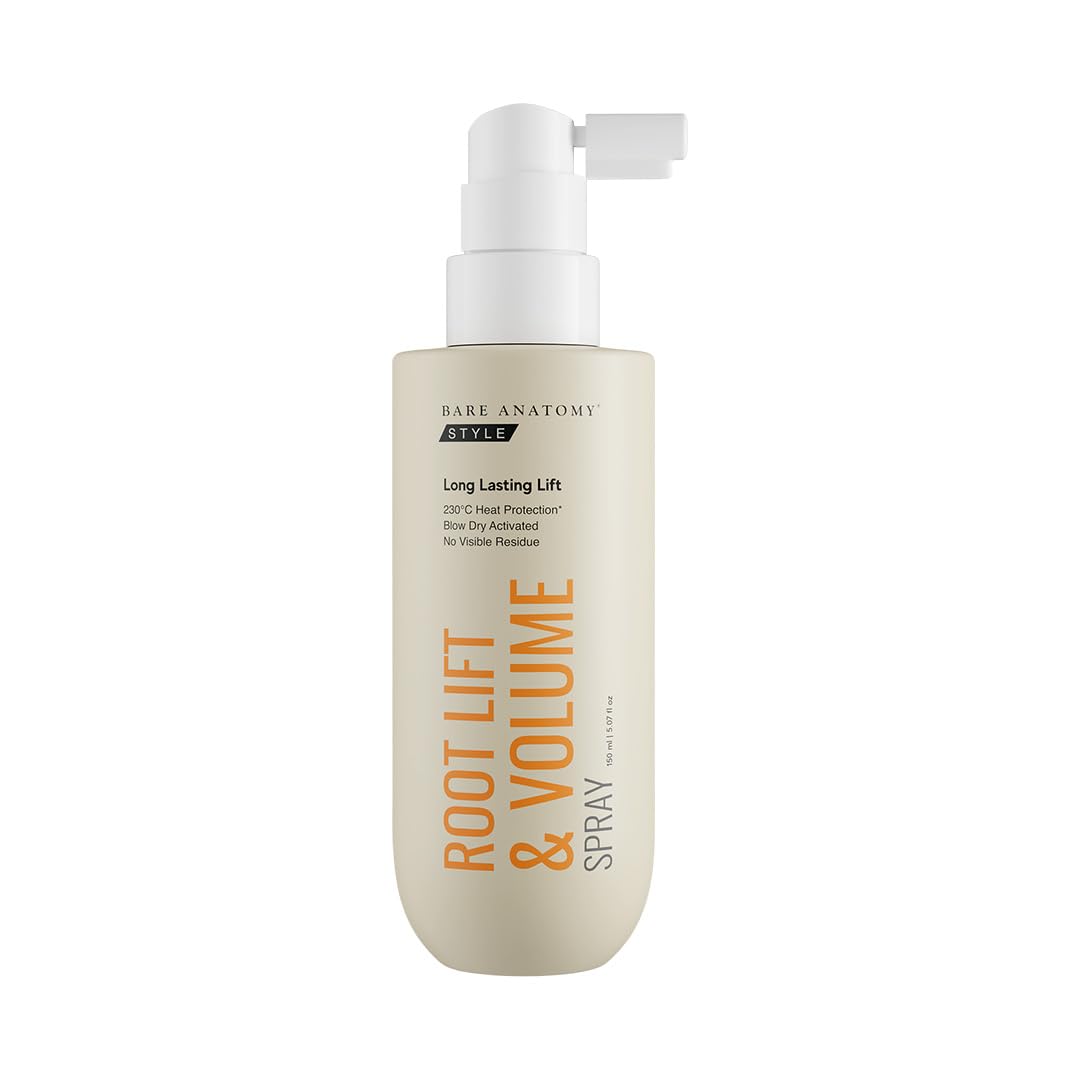 Bare Anatomy Root Lift & Volume Spray | Heat-Activated Hair Volumizer for Fine, Thin & Flat Hair | Instant Root Lift, Long-Lasting Body & Bounce | Humidity & Heat Resistant | 135ml