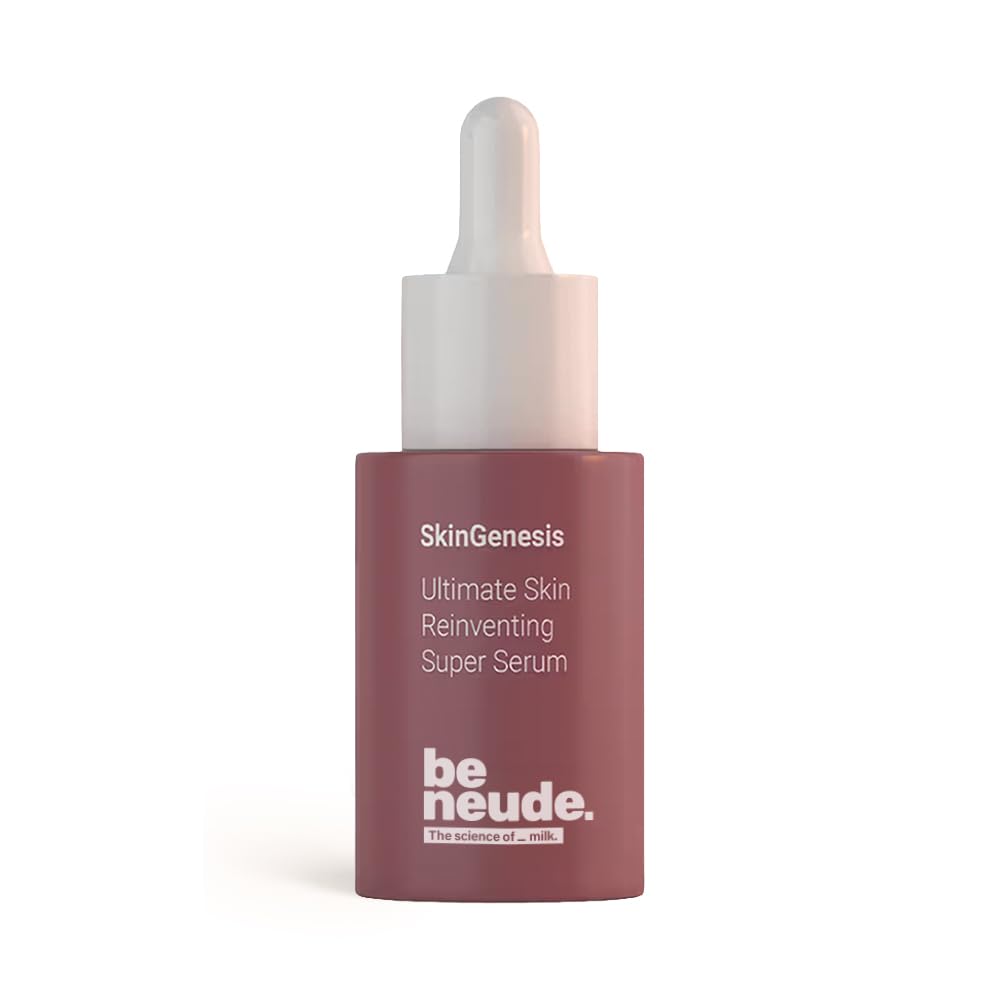Be Neude SkinGenesis 30ml All in One Face Serum with 12% Actives – Lactic Acid, Niacinamide & Hyaluronic Acid; Reduces Dark Spots, Fine Lines, Protects Skin Barrier, For Men & Women, All Skin Types