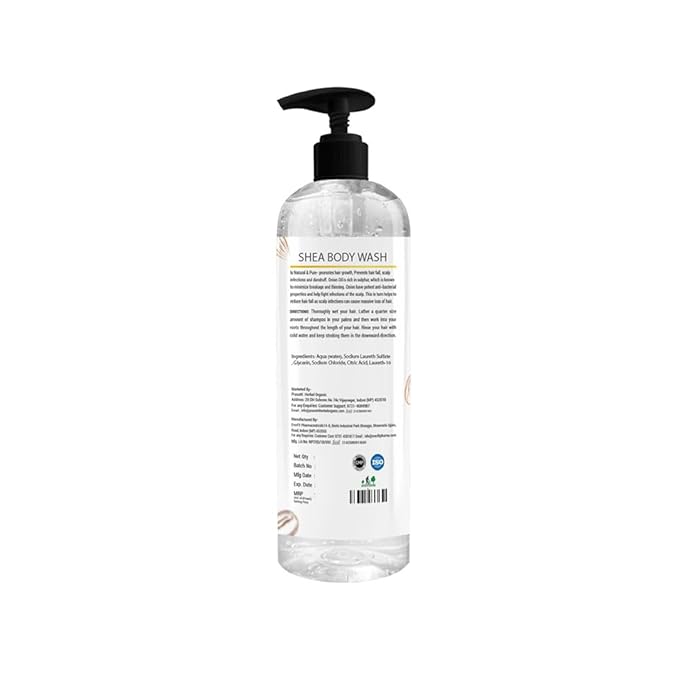 Prasatti Herbal Organic Shea Butter and Argan Oil Body Wash for Nourishing Hydration for Soft, Smooth, and Clear Skin | 250 Ml