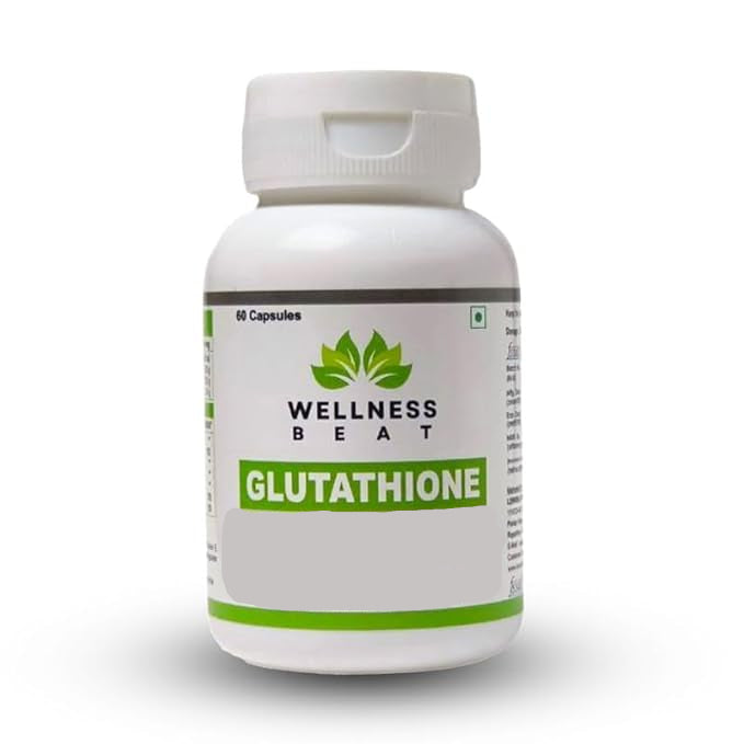 Wellness Beat L-Glutathione Capsules with Vitamin E & C 500mg - 60 Caps