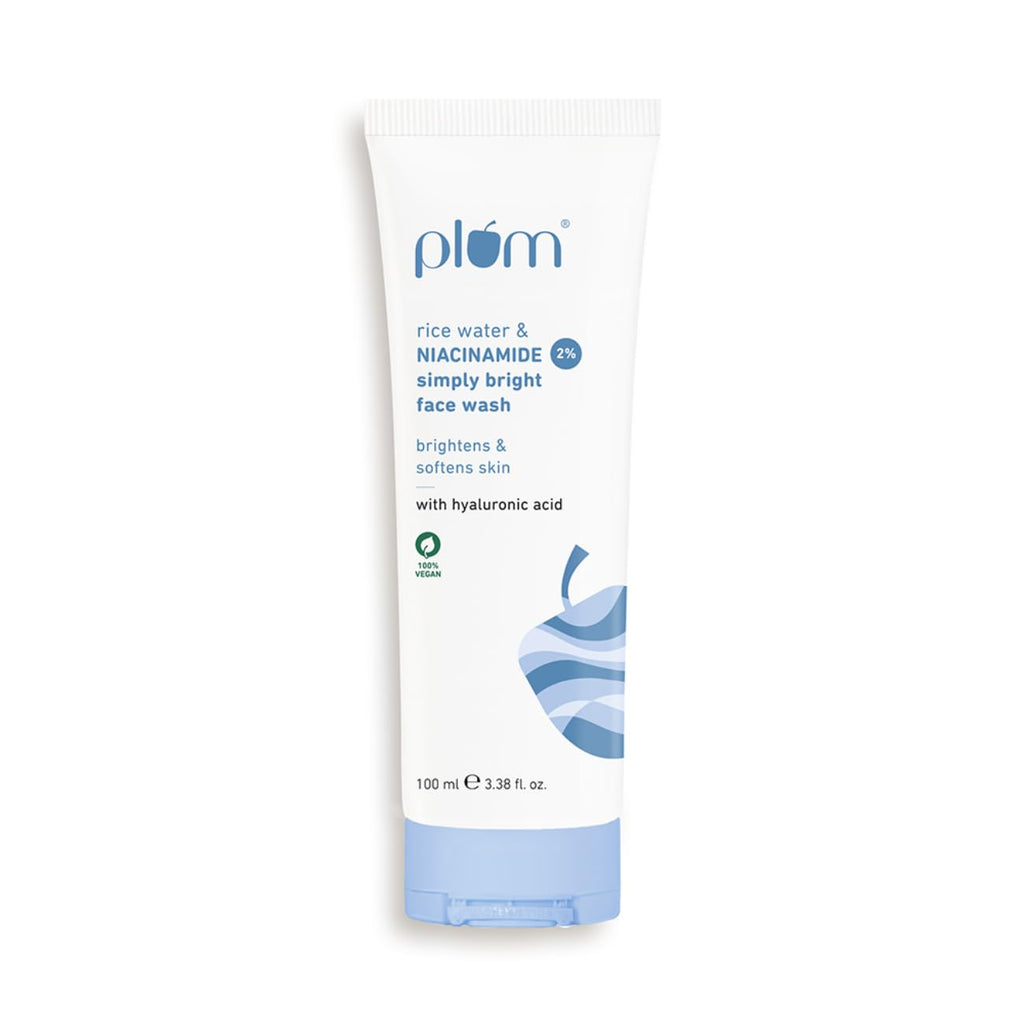 Plum Simply Bright 2% Niacinamide Face Wash With Rice Water Brightens Skin :- 100ml