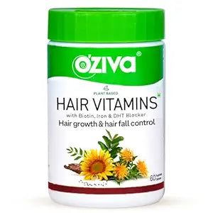 OZiva Hair Vitamins (With Dht Blocker & Omega 3) - 60 Capsules