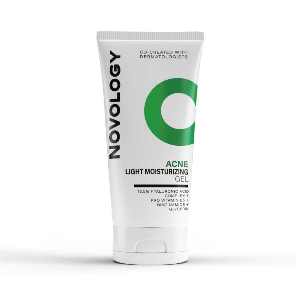 Novology Acne Light Moisturizing Gel with Hyaluronic Acid, Glycerin, Pro-Vitamin B5 & Niacinamide| 50 g
