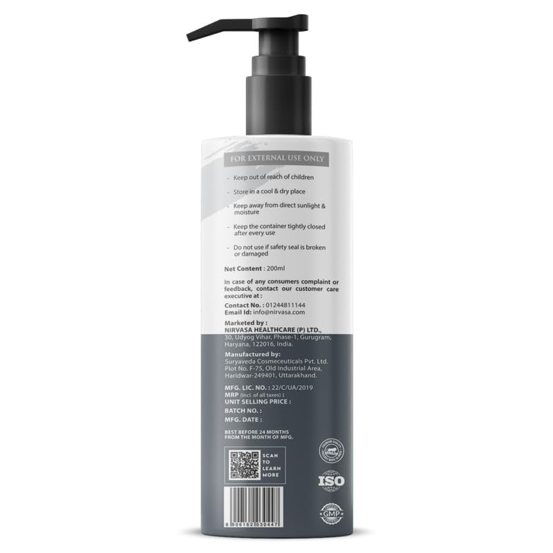 Nirvasa Anti-Hair Fall Shampoo (200ml) | Sulfate-Free with Saw Palmetto & Biotin | Blocks DHT, Reduces Hair Fall & Breakage | Strengthens, Promotes Healthy & Strong Hair for Men & Women
