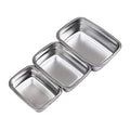 Femora Steel Rectangle Airtight Leakproof Container With Lock Lid Lunch Box | 850 Ml | 1800 Ml | 2800 Ml | Set of 3