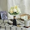 Artificial Peony Flower Stick Bunch Faux Fabric Flowers Yellow Without Vase