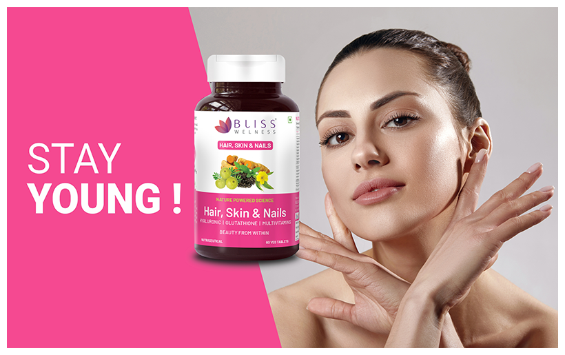 Bliss Welness Hair Skin & Nails Veg Tablet