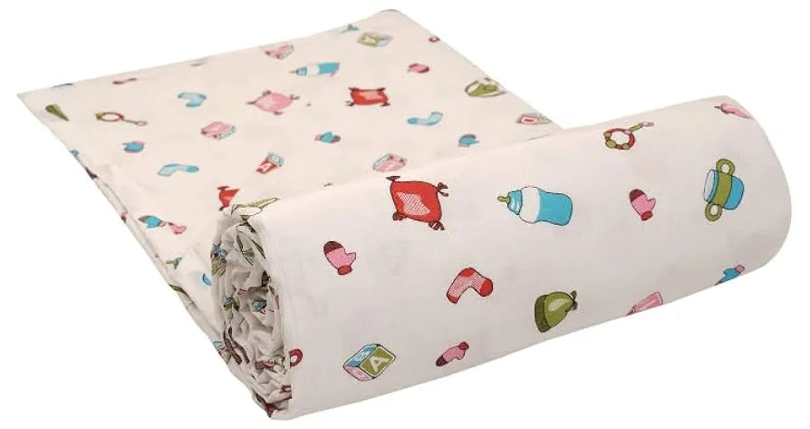 Trance Home Linen 150 GSM Pure Cotton Reversible Dohar Double Bed Size Ac Blanket Comforter Soft Light-Weight Colour Caps & Dies Ducks