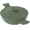 Ember Cookware Arcilla Ceramic Non Stick Kadai 24cm | Metallic Lid | Matching Handles | Florence Series | Green