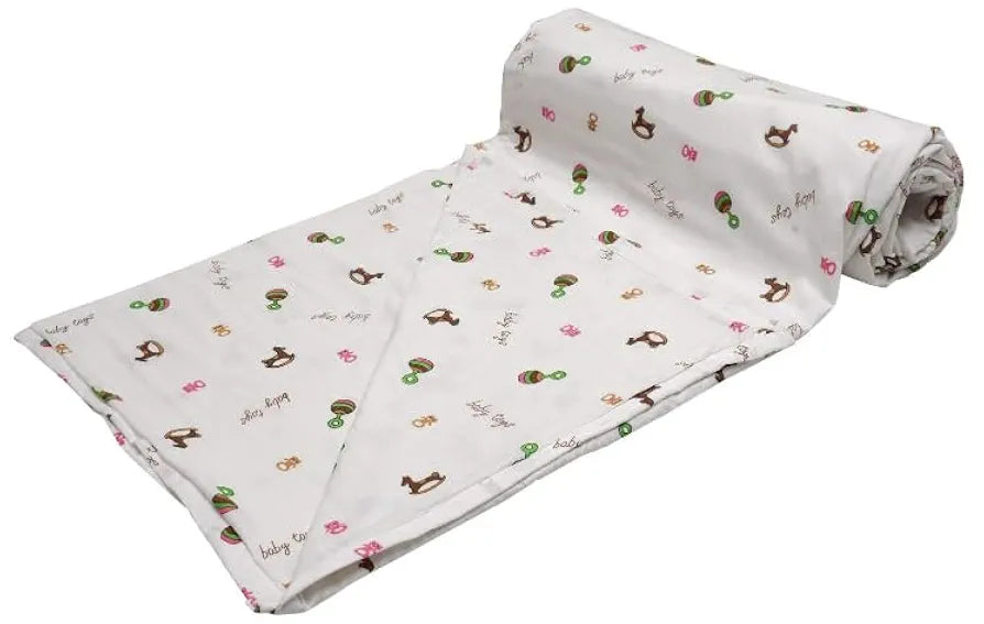 Trance Home Linen 150 GSM Pure Cotton TC - 200 Reversible Dohar Single Bed Size AC Blanket Comforter Colour Toys multicolor