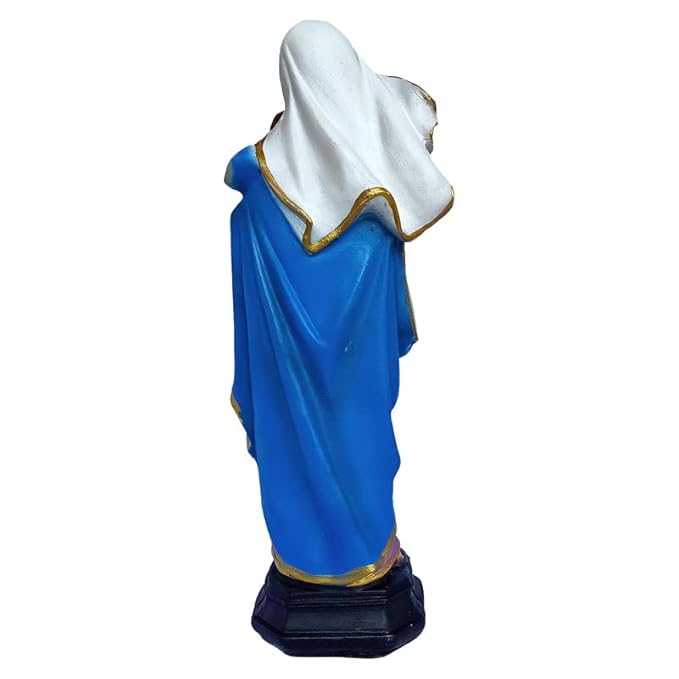 Newven Polymarble Madona Showpiece Idol Christian Statues Mother Mary Catholic Wall Decorative