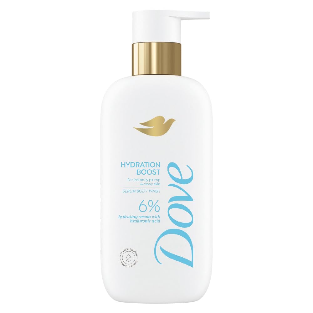 Dove Hydration Boost Serum Body Wash | 6% Hydrating Serum with Hyaluronic Acid | For instantly plump & dewy skin | Paraben & SLS free | 300 ml
