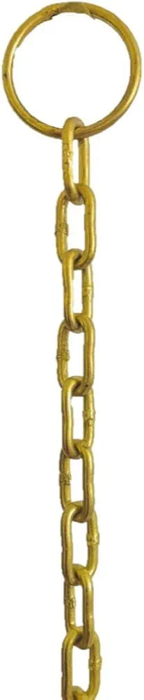 Uapan Iron Chain with Brass Finish for Hanging Bell Diya with hook