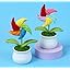 Crochet Flowers Artificial Sunflower Mushroom with Daisy Pot