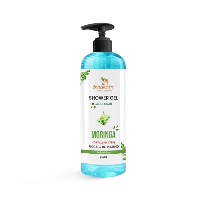 Prasatti Herbal Organic Moringa Shower Gel Enriched With Aloe Vera Extracts | 250 Ml