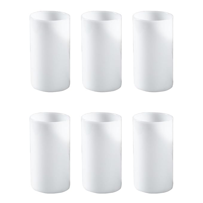 Borosil Set of 6 Pieces White Jade Vision Drinking Glass