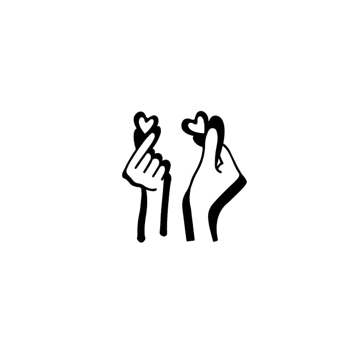 Ecraftindia Loving Couple Hands Heart Sign Black Engineered Wood Cutout Wall Art Decor | Love, Romantic Wall Hanging