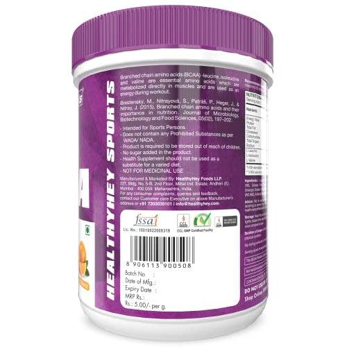 HealthyHey BCAA Powder 2:1:1 - Tangy Orange - 250 gms