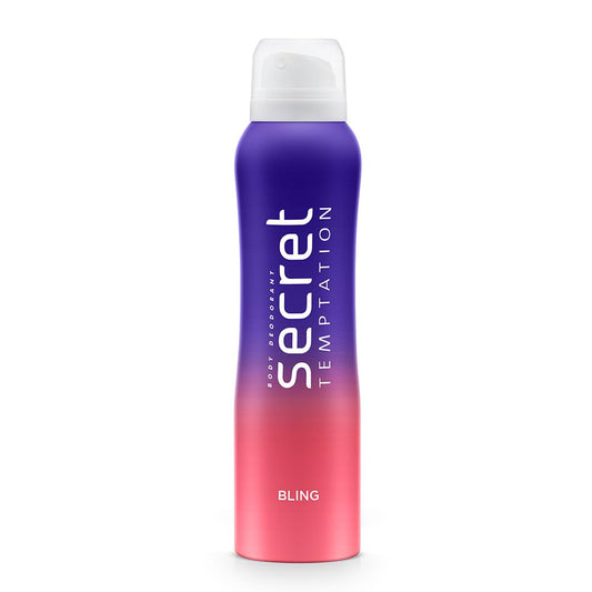 Secret Temptation Bling Deodorant for Women 150ml | Spicy-Sweet Gourmand Fragrance | Black Currant & Vanilla | Long-Lasting Freshness | Ideal Women’s Party Deo