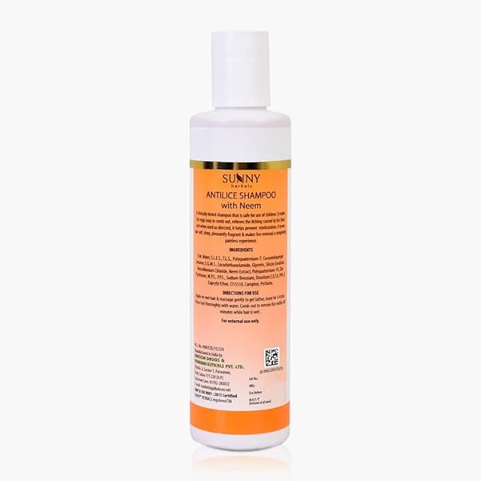 Sunny Herbs Anti Lice Shampoo With Neem & Camphor For Lice & Eggs - 150 ml