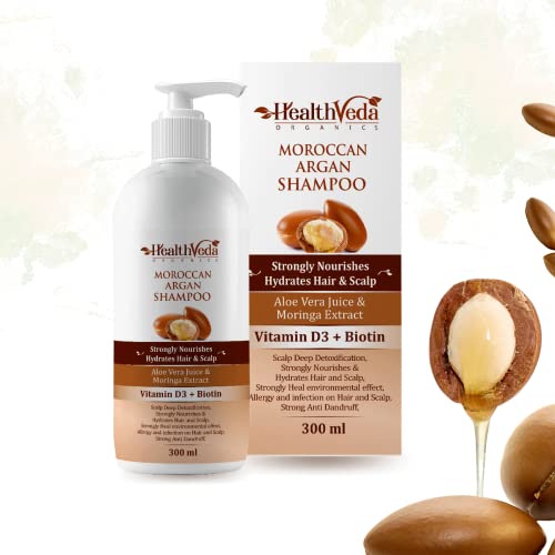 Health Veda Organics Moroccan Argan Shampoo For Hair Repair