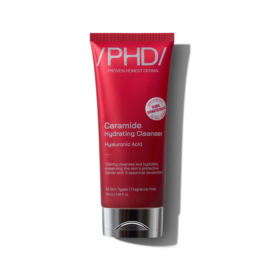 /PHD/ Ceramide Hydrating Cleanser with Hyaluronic Acid 100ml | Non-Drying Gel Face Wash for All Oily Skin, Dry Skin & Sensitive Skin | Gently Cleanses, Hydrates & Protects Skin Barrier | Fragrance-Free