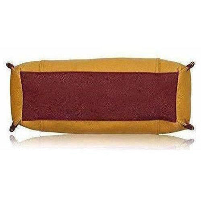 Women's Handbag (Beige And Maroon)