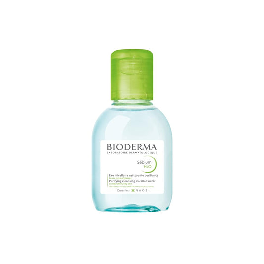 Bioderma Sebium H2O Purifying Micellar Cleansing Water and Makeup Removing Solution with Zinc Gluconate & Copper Sulphate For Combination to Oily Skin 100 ml