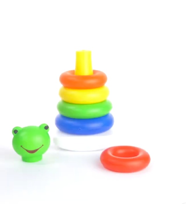Ratna's Junior Frog Stacking Multicolour 5 Rings for Toddlers