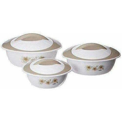 Maroon Color - Plastic Casserole Set of 3 - Pieces