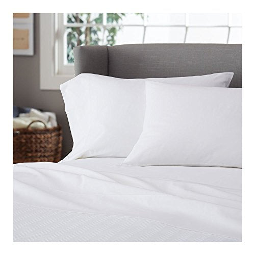 Ahmedabad Cotton Plain White Luxurious Cotton Pillow Cover / Case Set 4 Pieces | 300 Tc