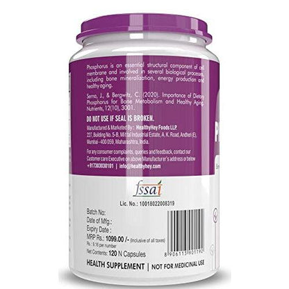 HealthyHey Phosphorus Capsules -120 Caps