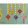 Handmade Artificial Marigold Fluffy Flowers Colorful Woolen Kite Hanging 42 Inches Height Approx