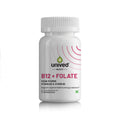 Unived Basics B12+Folate | Vitamin B12 (Methylcobalamin) with 5-MTHF BioAvailable Folate | Essential for Vegan & Vegetarians | 60 Vegan Capsules