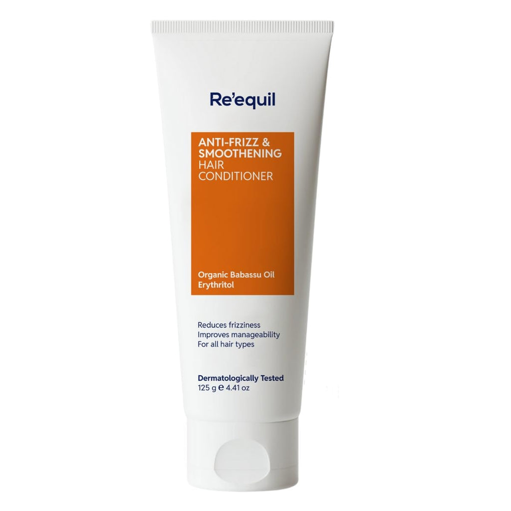 Re'equil Anti-Frizz & Smoothening Hair Conditioner with Babassu Oil | Detangles, smoothens & nourishes hair | For frizz-free, manageable hair | 125 g
