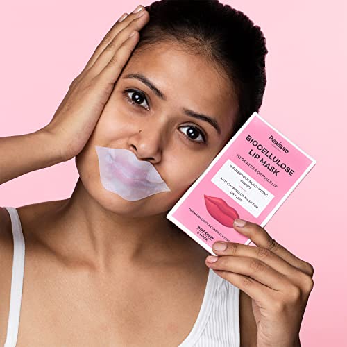 Rejusure Biocellulose Lip Mask Hydrates Lip Anti-chapped Lip Mask for Dry Lip Men & Women – 5 Masks