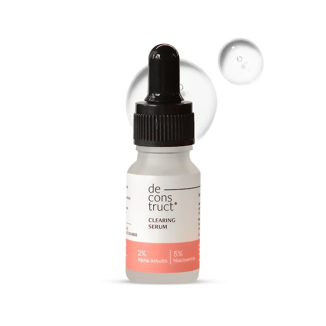 Deconstruct 5% Niacinamide Face Serum | + 2% Alpha Arbutin Face Serum | Clearing Serum for Pigmentation, Acne Marks, Dark Spots, Tanning | For Oily & Sensitive Skin | 10 ml
